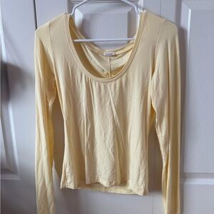 Garage Soft Yellow Long Sleeve Top